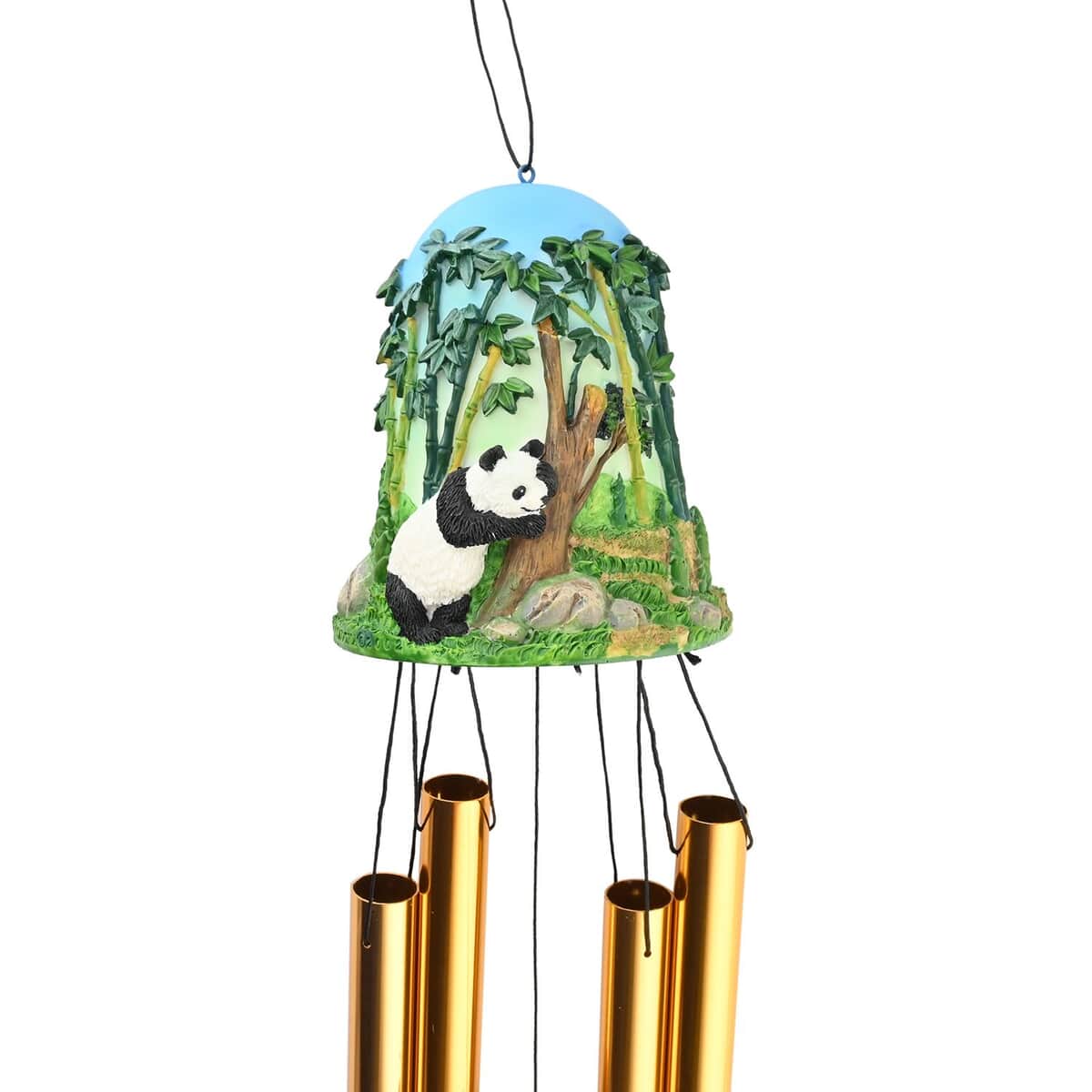 Hand Painted Resin Panda Chime Bell image number 1