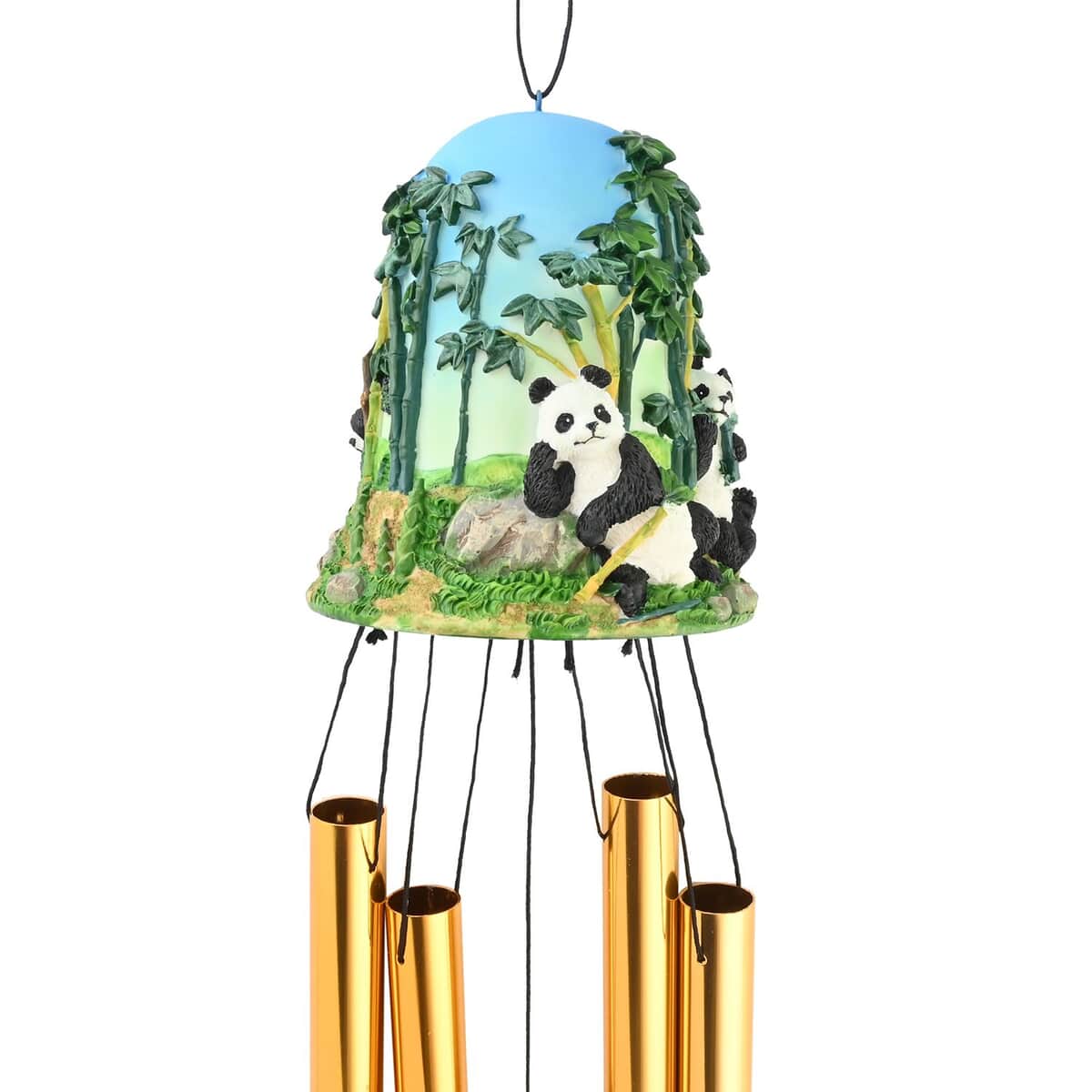 Hand Painted Resin Panda Chime Bell image number 2