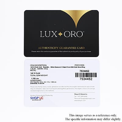 Luxoro 14K White Gold AAA Ouro Fino Rubellite and G-H I3 Diamond Ring (Size 10.0) 1.20 ctw