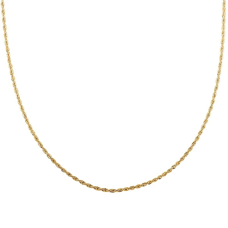 10K Yellow Gold 6.5mm Rope Necklace 18 Inches 15.30 Grams