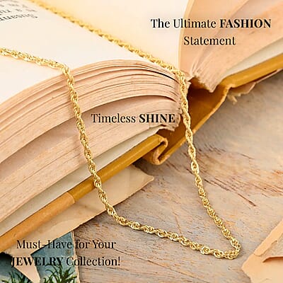 10K Yellow Gold 6.5mm Rope Necklace 18 Inches 15.30 Grams