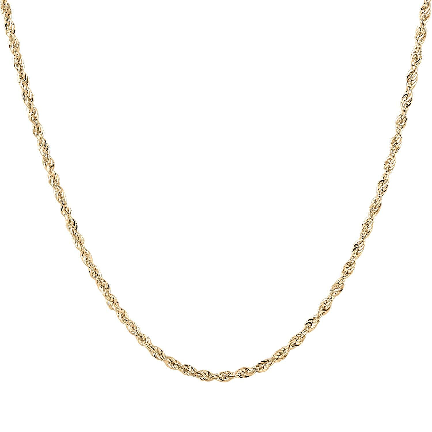 10K Yellow Gold 6.5mm Rope Necklace 20 Inches 17 Grams