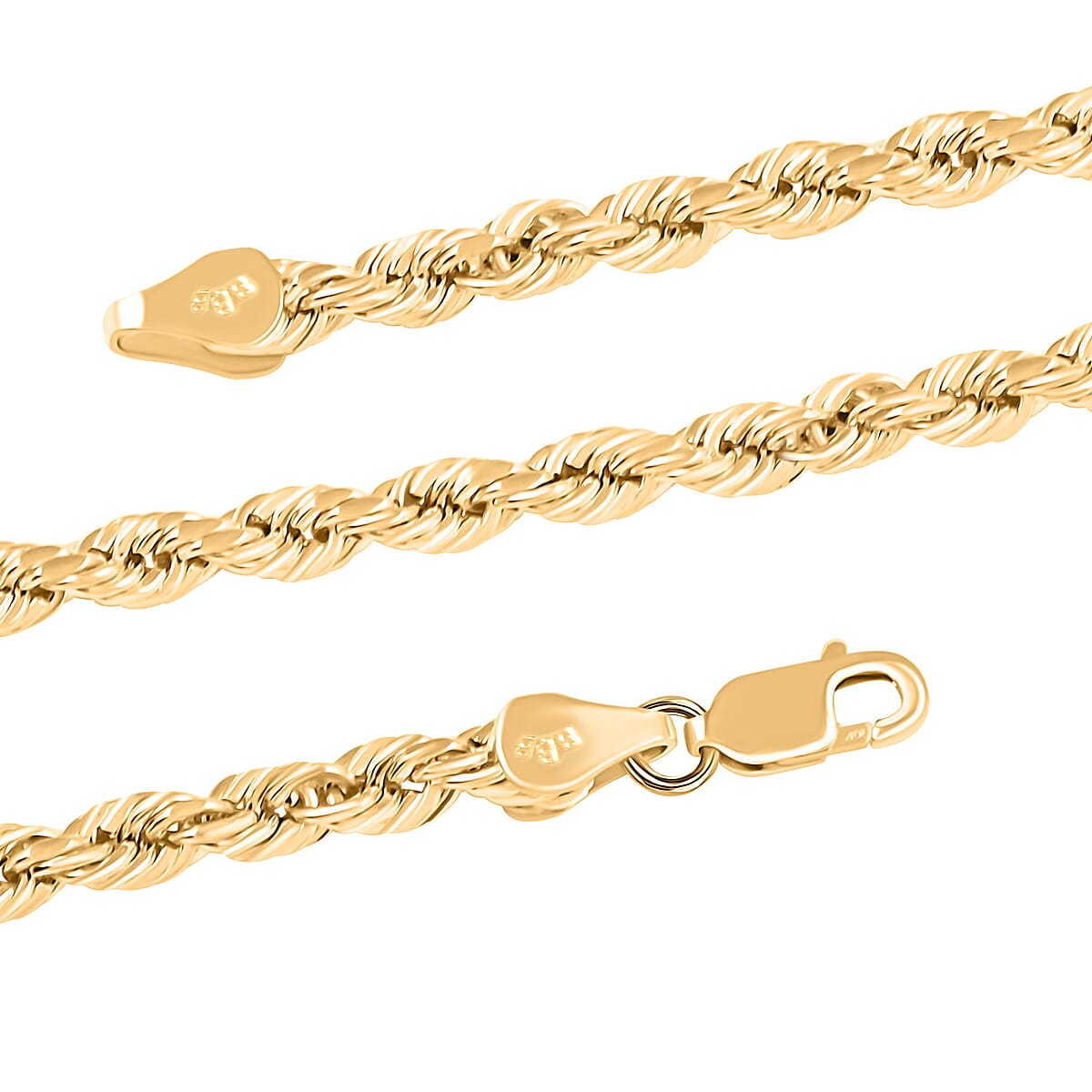 10K Yellow Gold 6.5mm Rope Chain Necklace 24 Inches 20.30 Grams image number 2