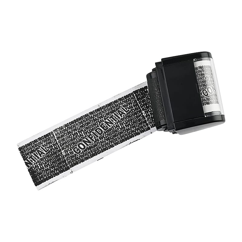 Closeout Total Vision Identity Theft Protection Roller Stamp -Black