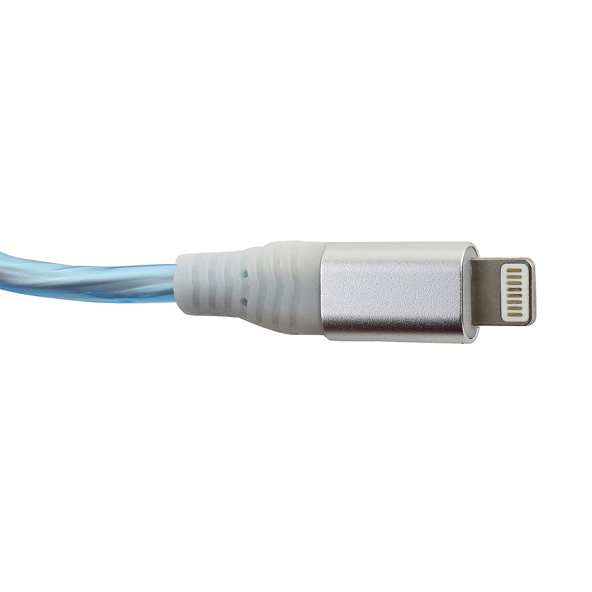 Vista Tech 10ft USB Lightning (Apple) LED Flowing Charging Cable -Blue image number 2
