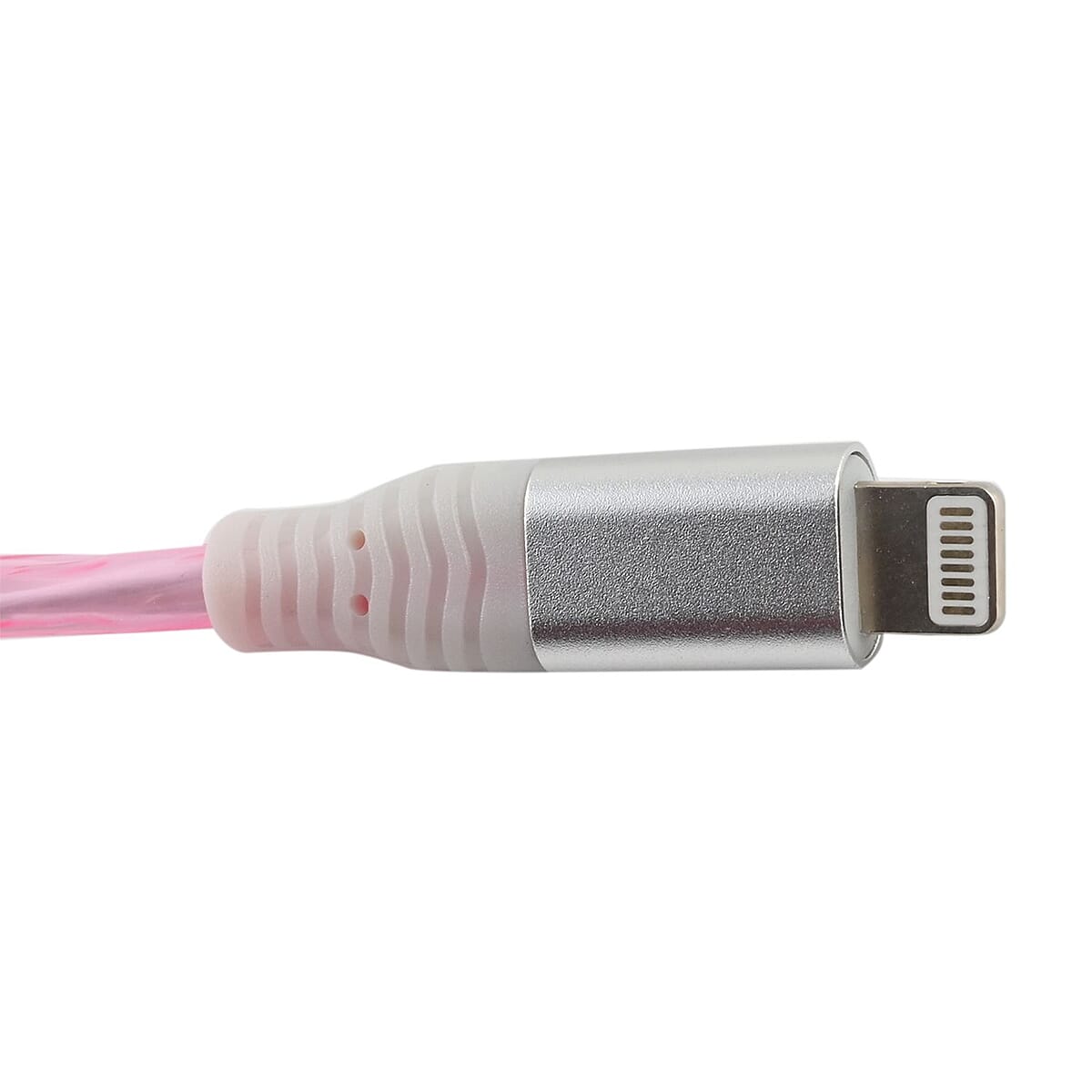 Vista Tech 10ft USB Lightning (Apple) LED Flowing Charging Cable -Pink image number 2