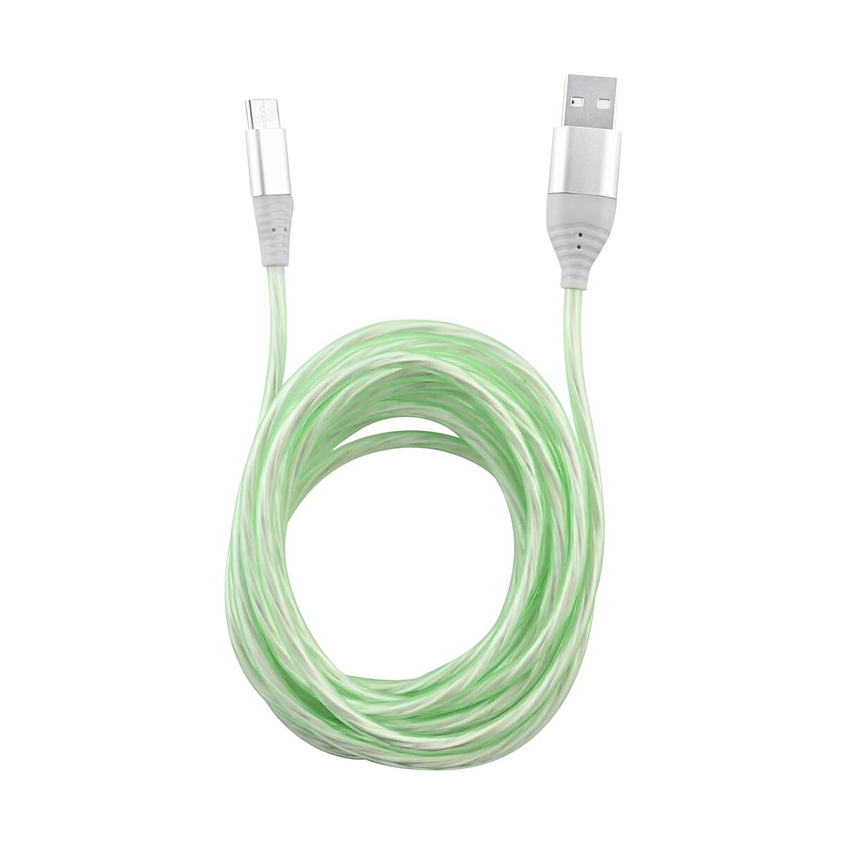 Vista Tech 10ft USB Type-C LED Flowing Charging Cable -Green image number 0