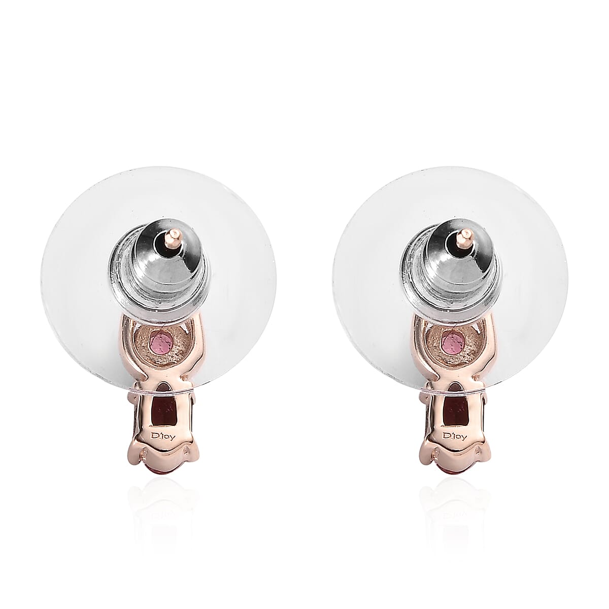 Premium Morro Redondo Pink Tourmaline Stud Earrings in Vermeil Rose Gold Over Sterling Silver 0.50 ctw