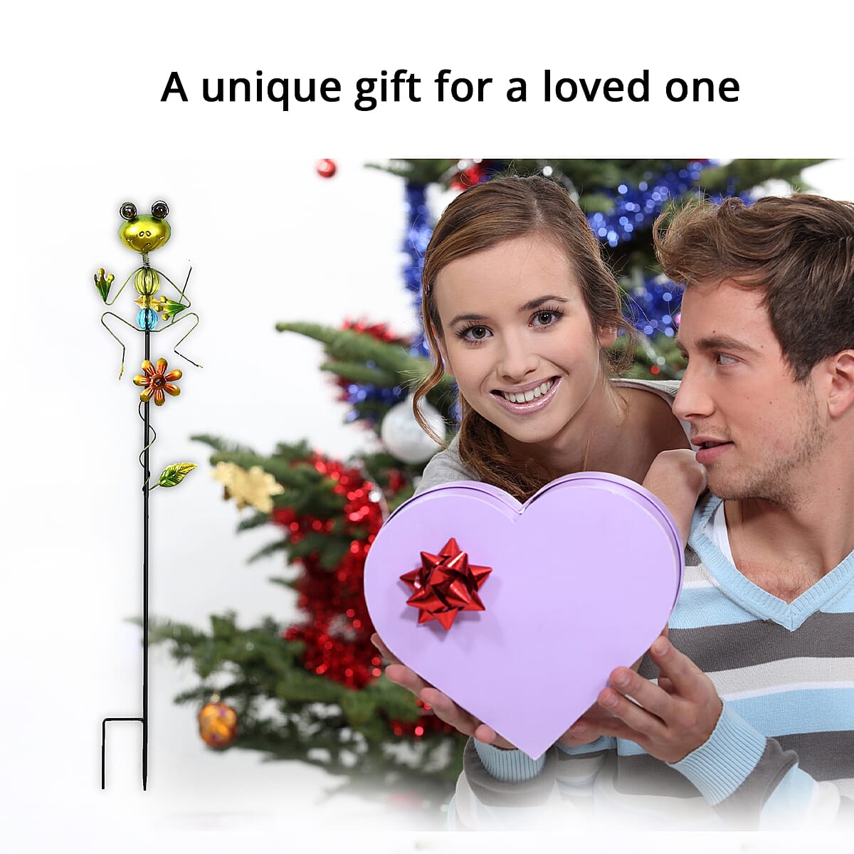 Green and Red Color Frog with Shovel Pattern Outdoor Garden Decoration image number 4