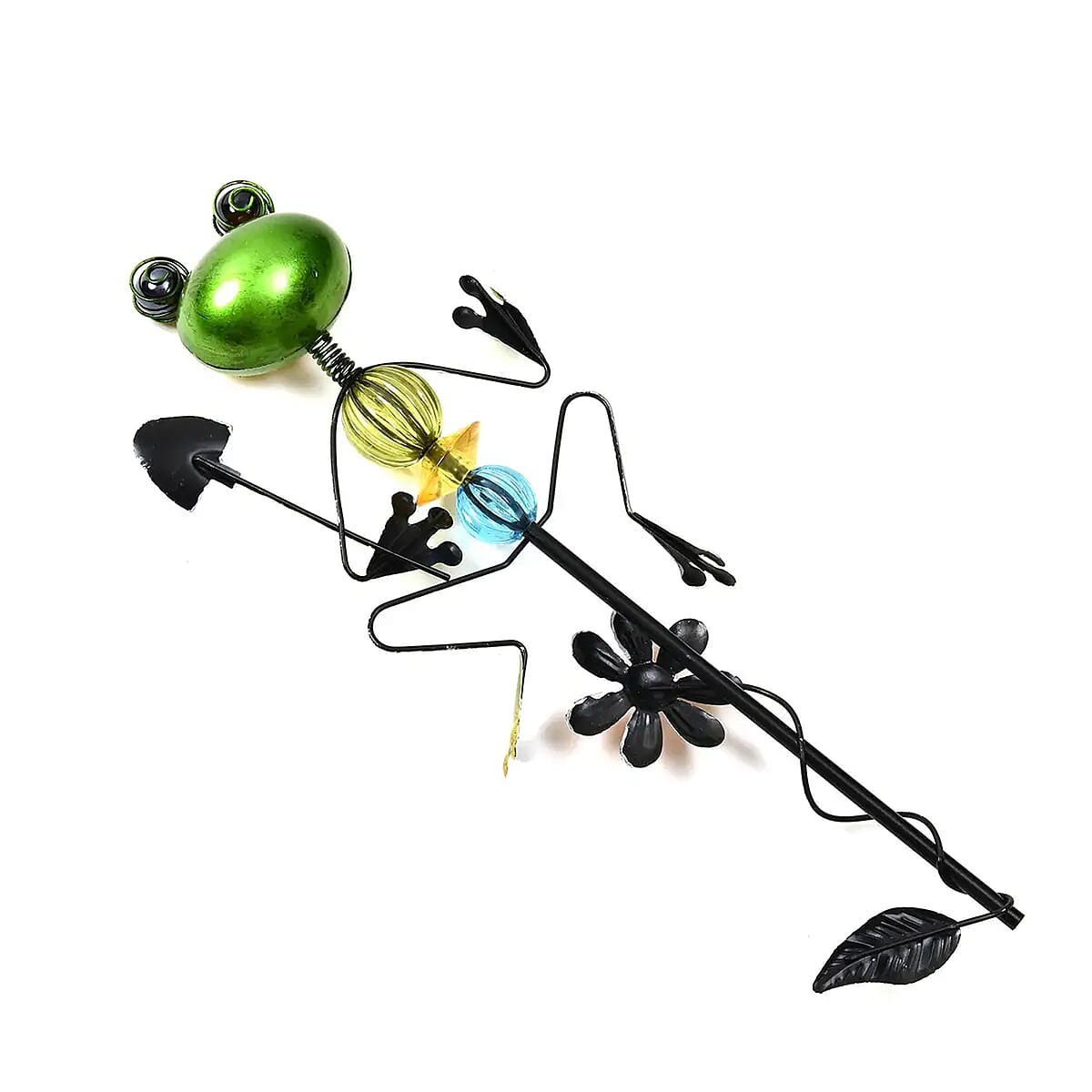 Green and Red Color Frog with Shovel Pattern Outdoor Garden Decoration image number 6