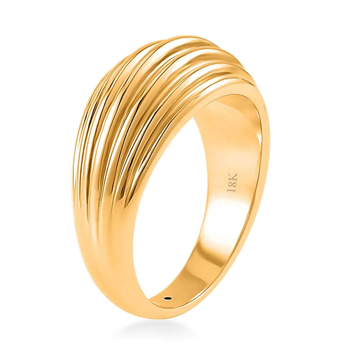 Iliana 18K Yellow Gold Electroform Dome Shape Ring, Gold Gifts, Gold Band Ring, Gold Ring, Gold Jewelry, Promise Ring image number 4