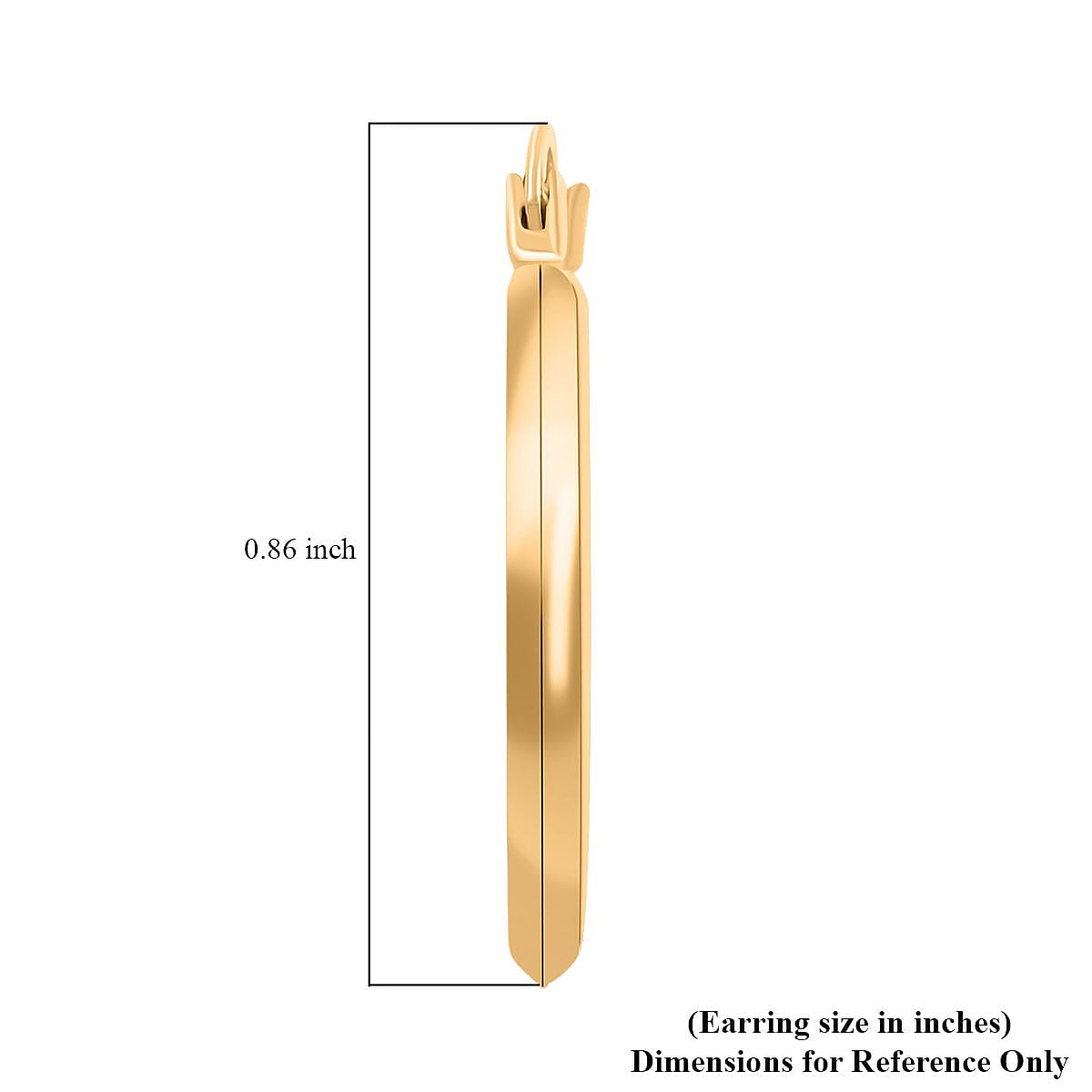 JCK Close Out 14K Yellow Gold 19X2MM Polished Solid Tube Hoop Earrings image number 4