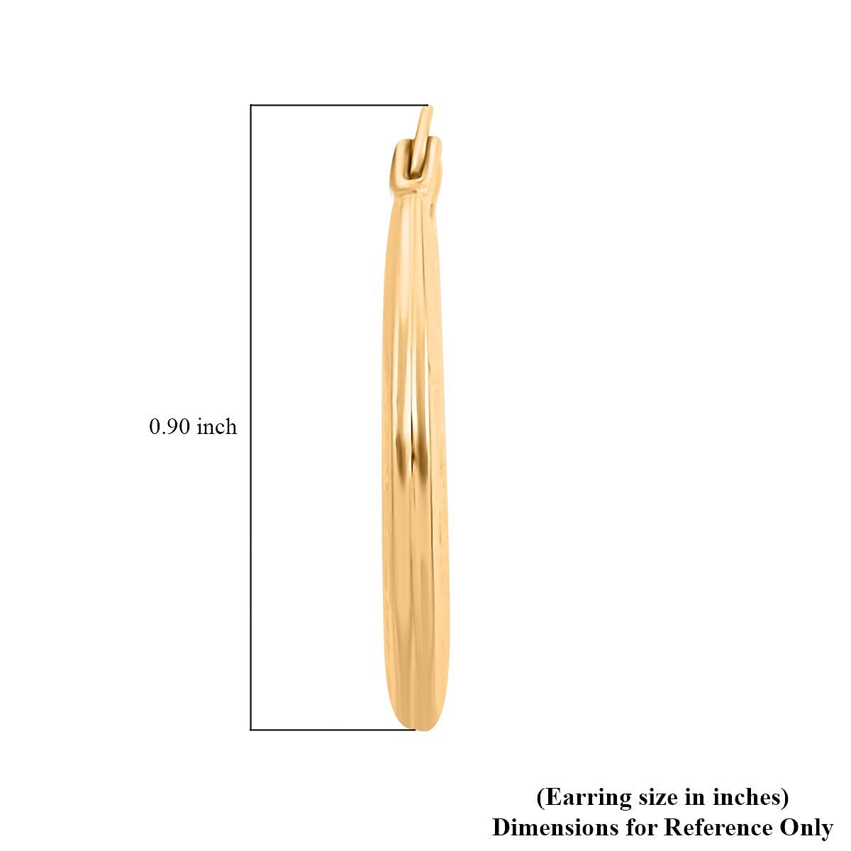 14K Yellow Gold Polished Greek Key Hoop Earrings image number 4