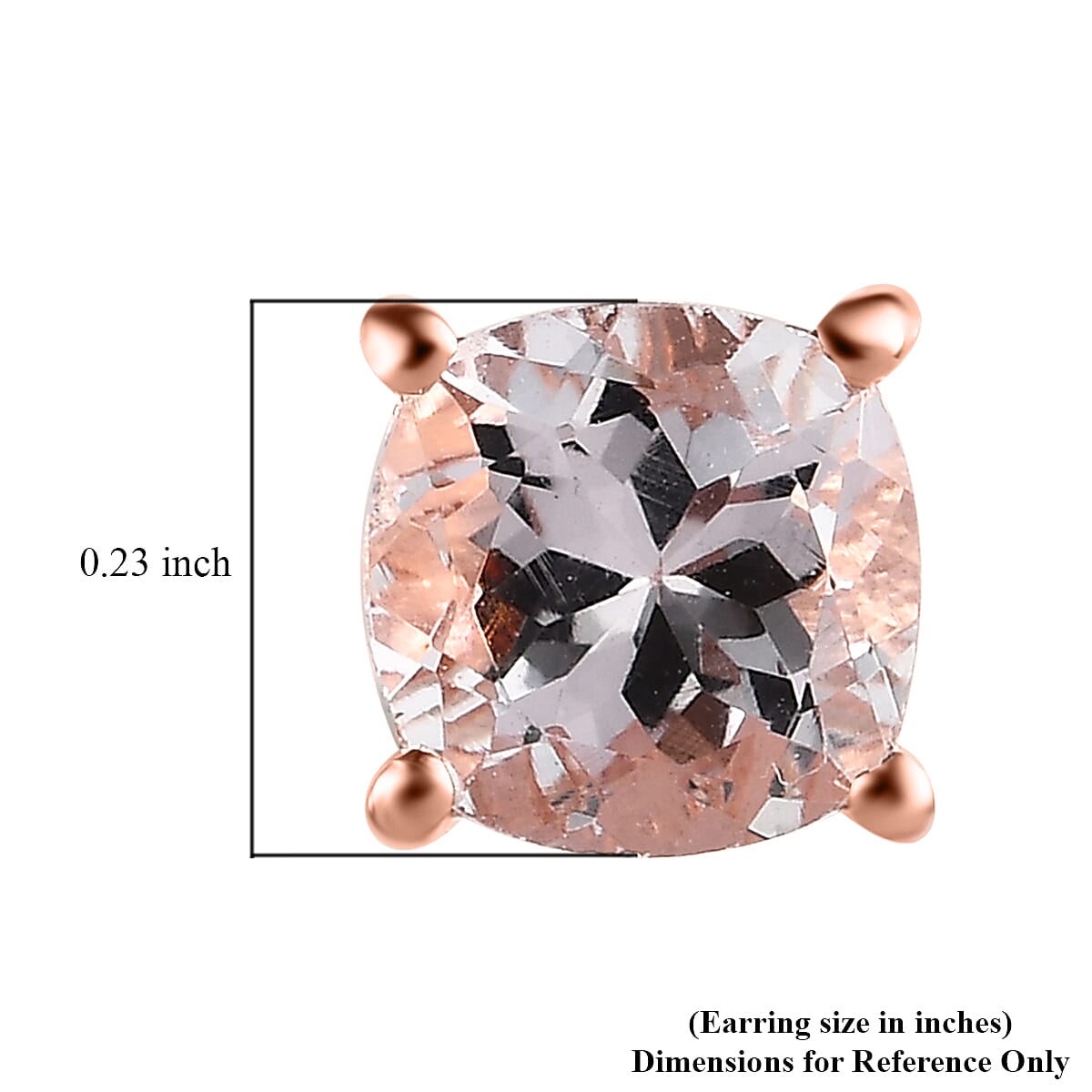 Pink Morganite Earrings in Vermeil Rose Gold Over Sterling Silver 1.60 ctw image number 4