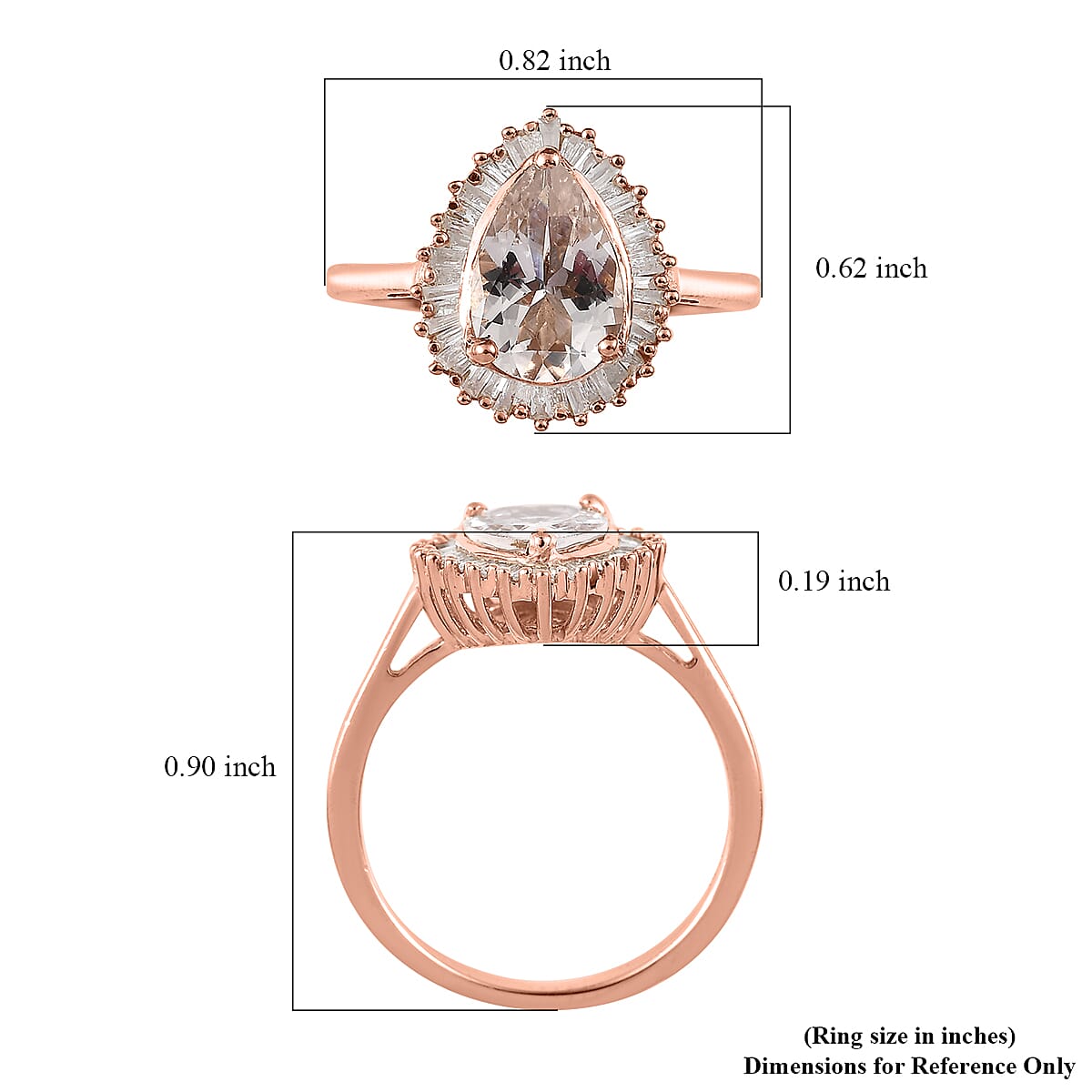 Pink Morganite and Diamond Halo Ring in Vermeil Rose Gold Over Sterling Silver (Size 6.0) 1.85 ctw