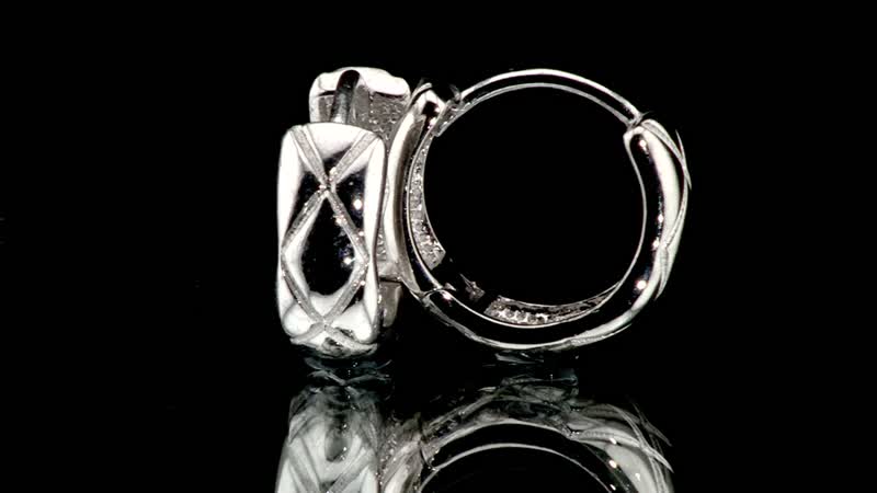950 Platinum Textured Hoop Earrings 3.50 Grams