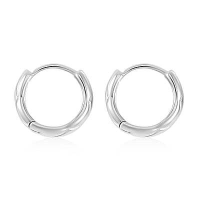 950 Platinum Textured Hoop Earrings 3.50 Grams