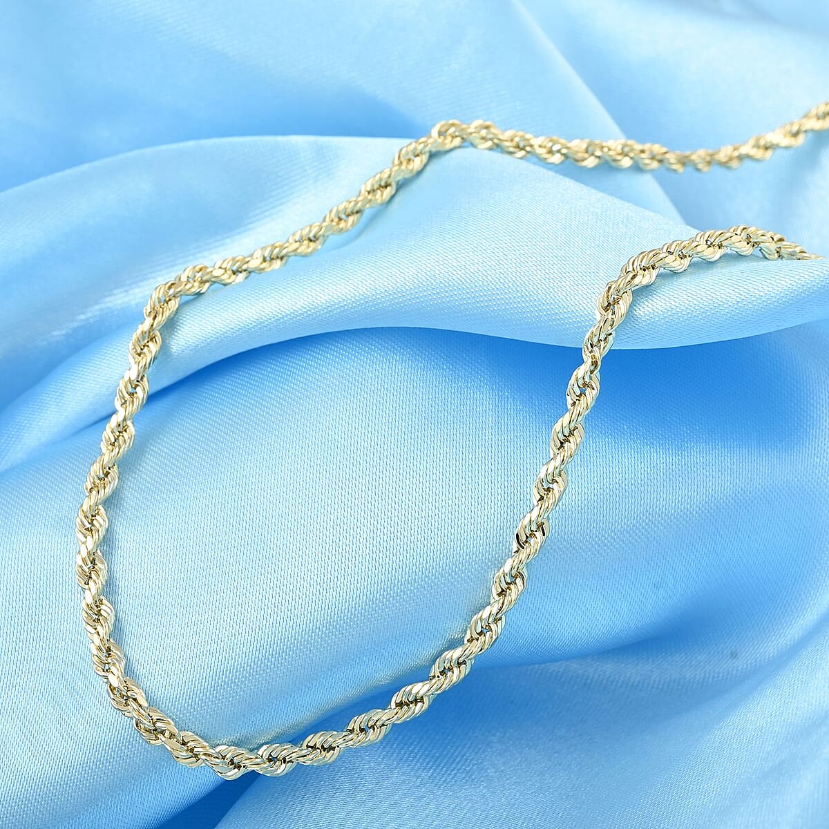 14K Yellow Gold 1.5mm Rope Chain Necklace 20 Inches 1.60 Grams image number 1