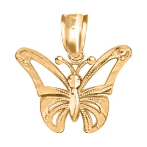 Made in America 10K Yellow Gold Butterfly Pendant 0.60 Grams