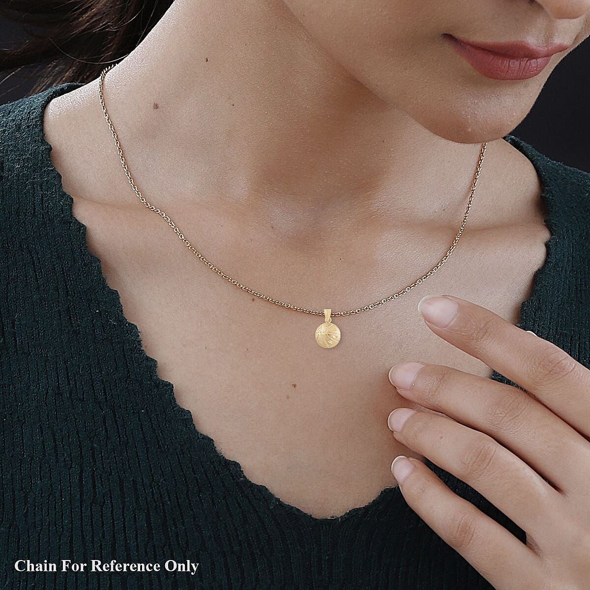 Made in America 10K Yellow Gold Basketball Pendant image number 2