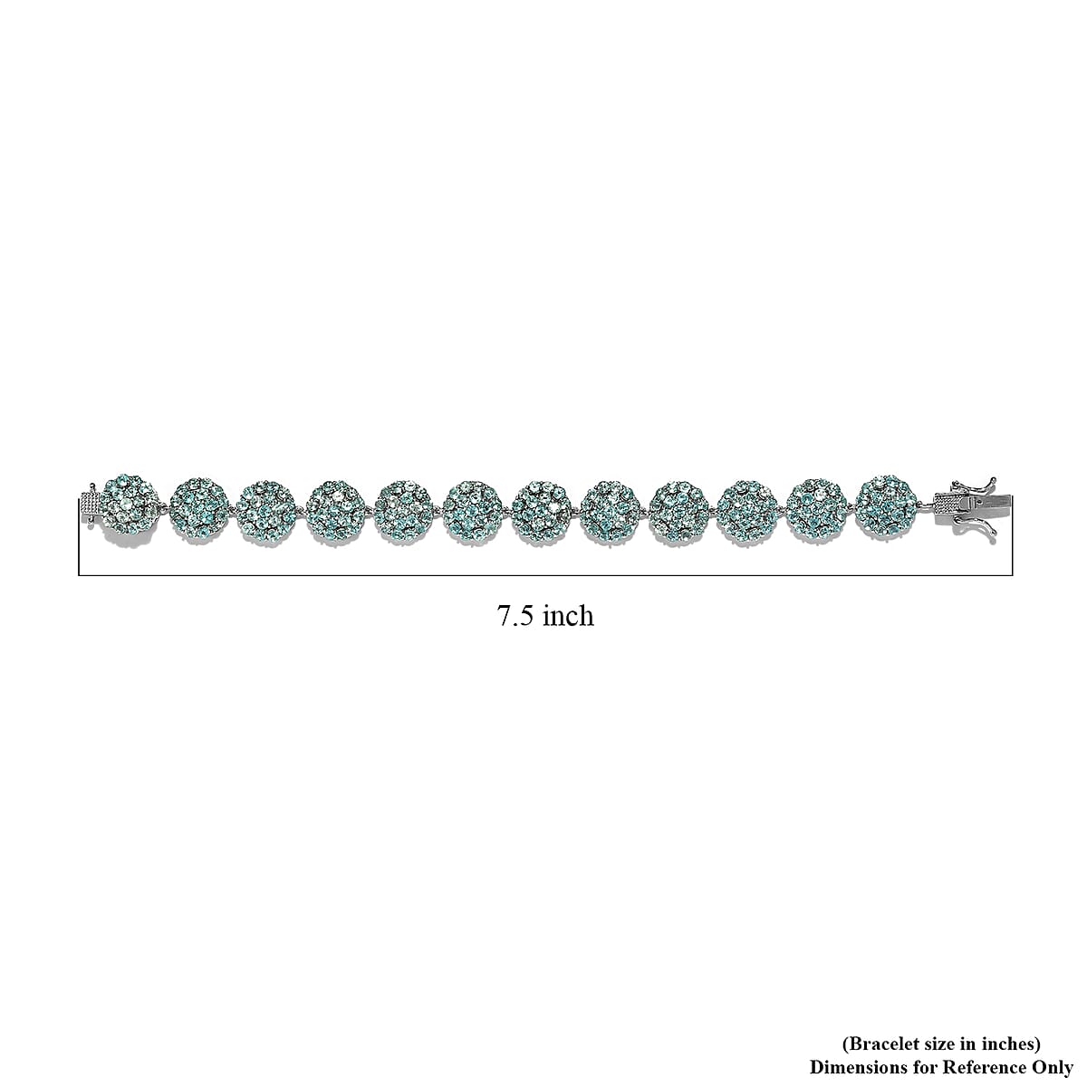 Madagascar Paraiba Apatite Bracelet in Platinum Over Sterling Silver (7.25 In) 17.40 ctw image number 4