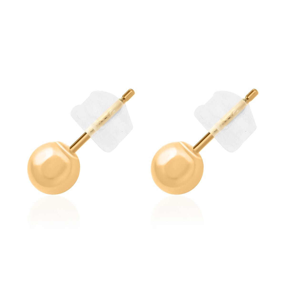14K Yellow Gold 5mm Ball Stud Earrings image number 3