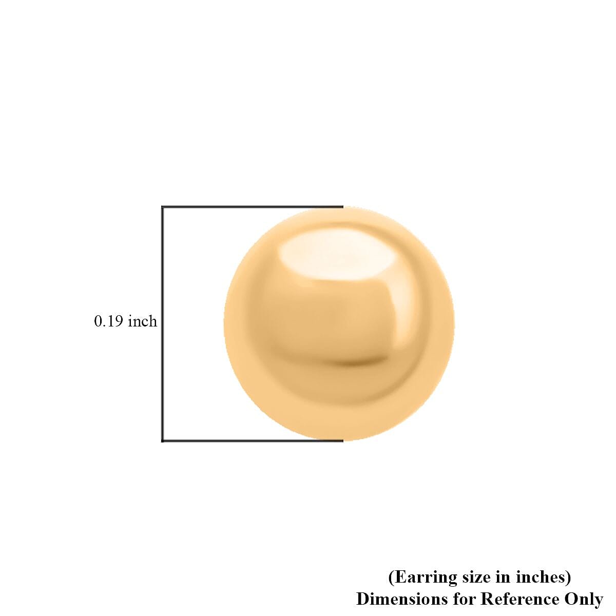 14K Yellow Gold 5mm Ball Stud Earrings image number 4