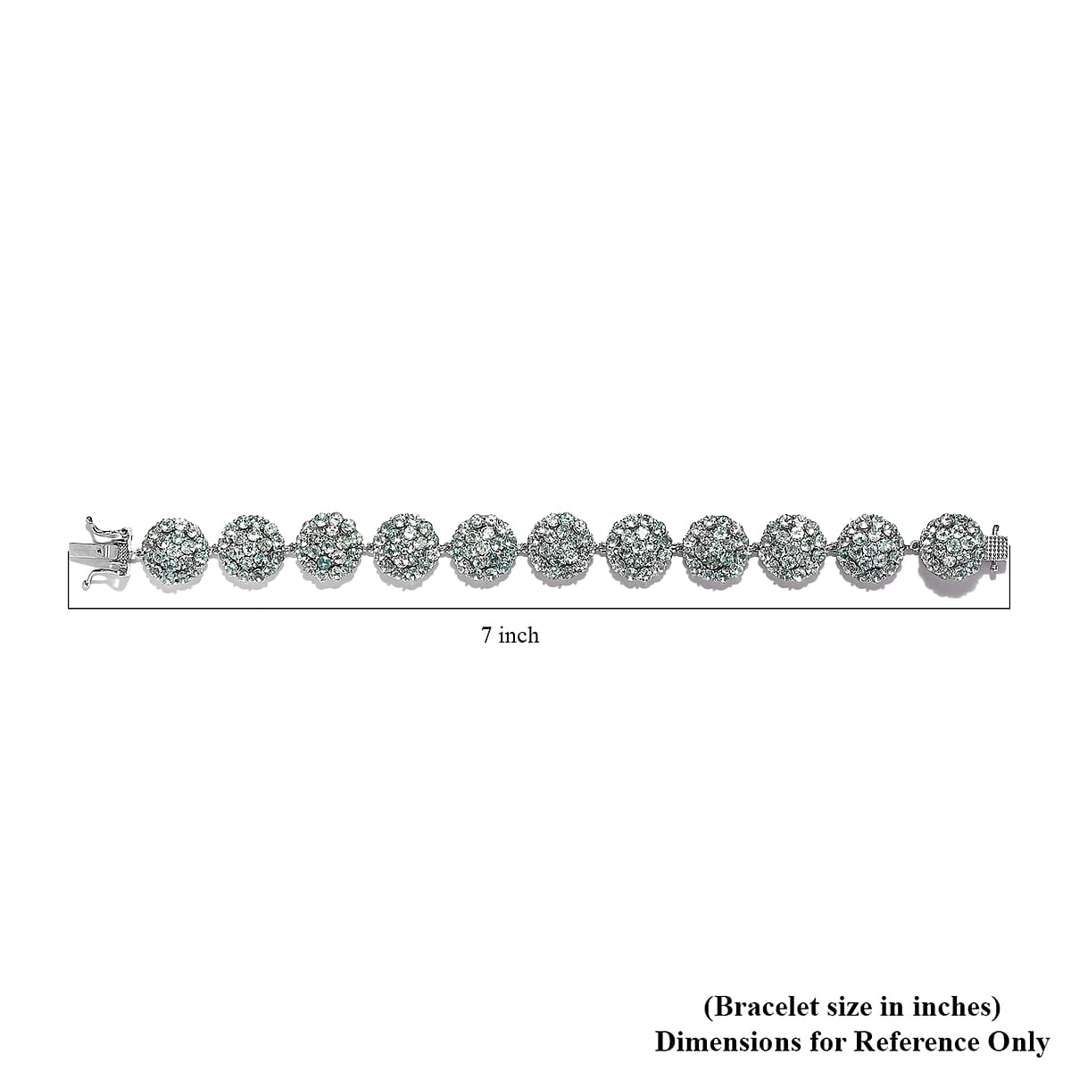 Madagascar Paraiba Apatite Bracelet in Platinum Over Sterling Silver (6.50 In) 16.10 ctw image number 4