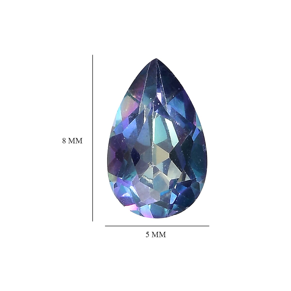 Verve Zing Mystic Topaz (Pear 8x5 mm) 0.92 ctw image number 3