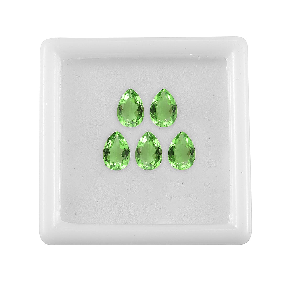 AA Helenite Set of 5 (Pear 7x5 mm) 3.34 ctw | Loose Gem | Loose Gemstones | Loose Stones | Jewelry Stones image number 2