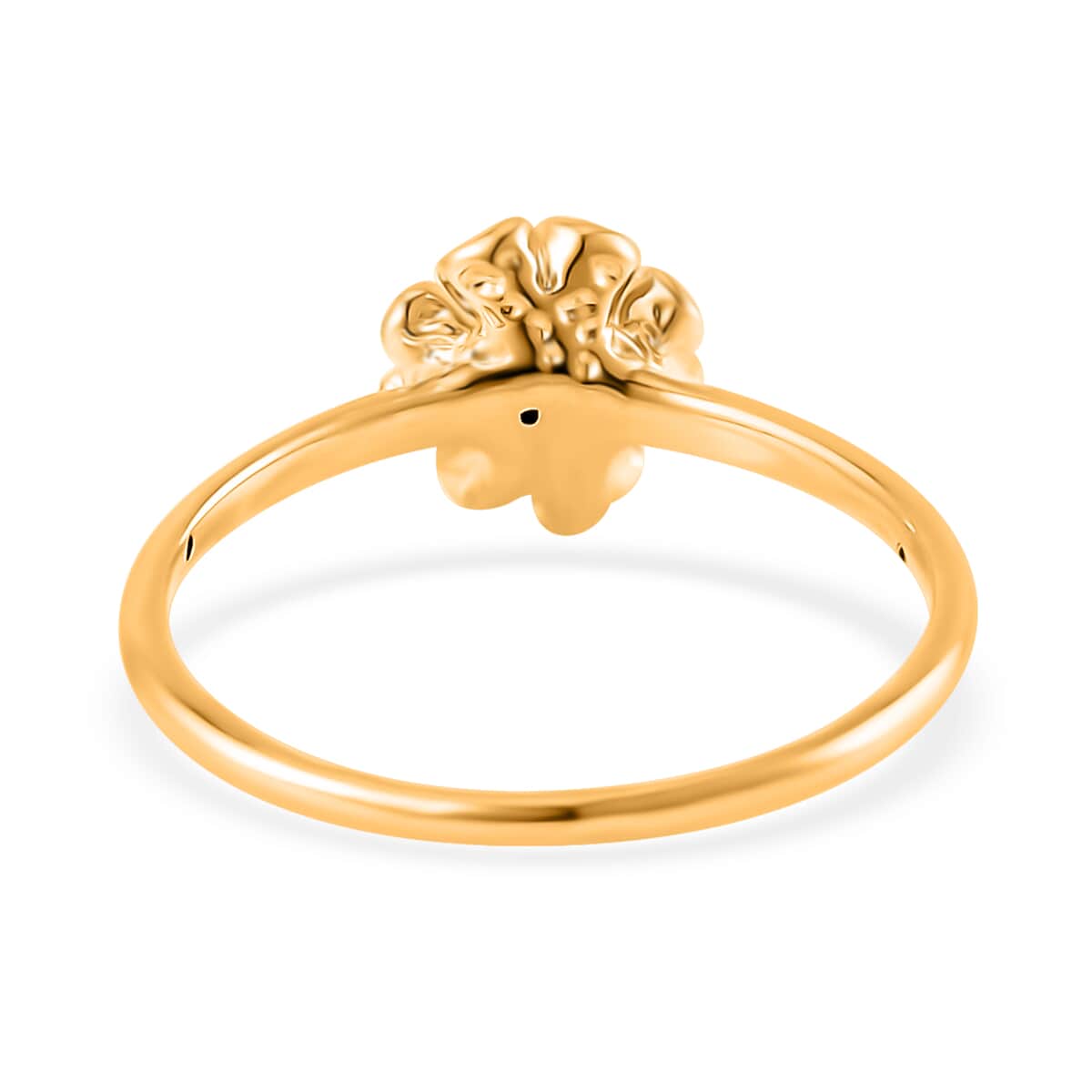 24K Yellow Gold Electroform Floral Ring, Promise Rings (Size 10.0) 0.75 Grams image number 2