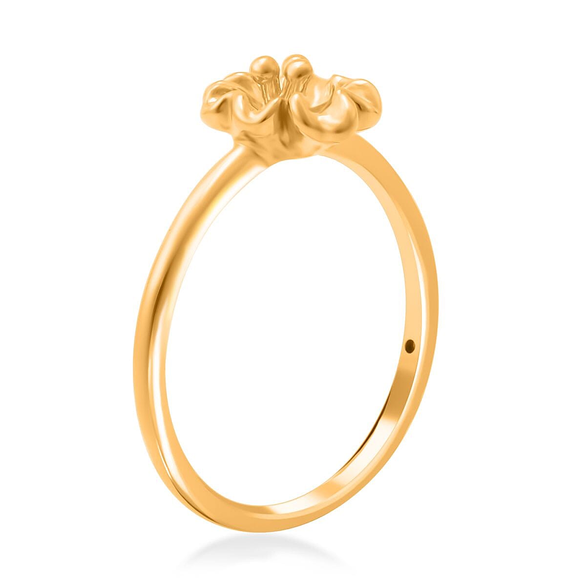 Doorbuster 24K Yellow Gold Electroform Floral Ring, Promise Rings (Size 6.0) 1 Grams image number 3