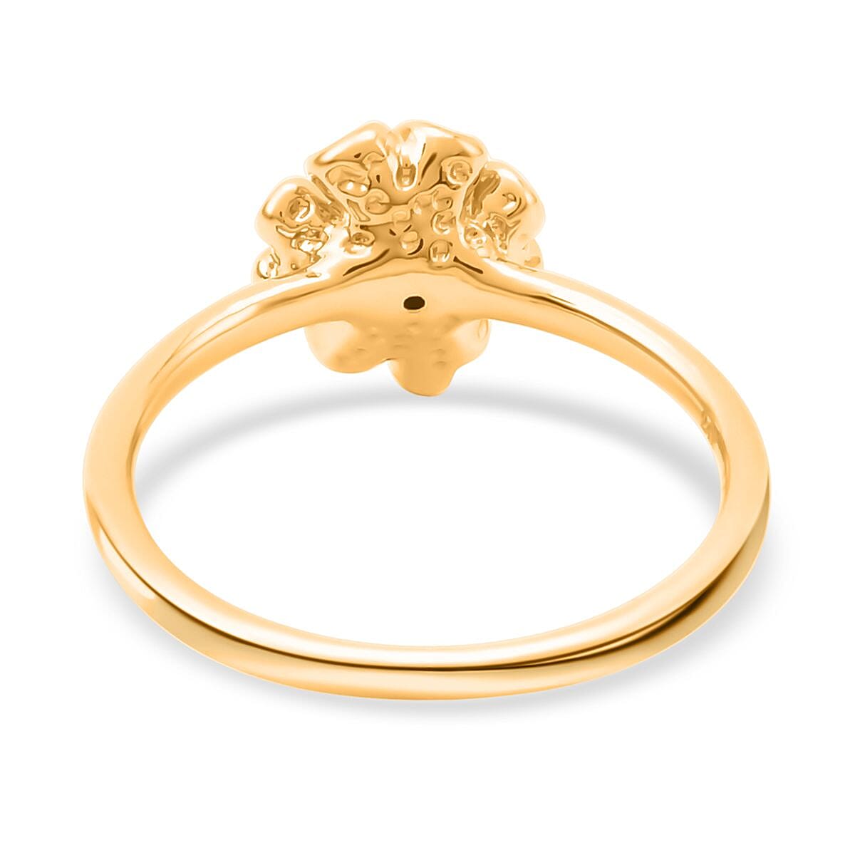 Doorbuster 24K Yellow Gold Electroform Floral Ring, Promise Rings (Size 6.0) 1 Grams image number 4