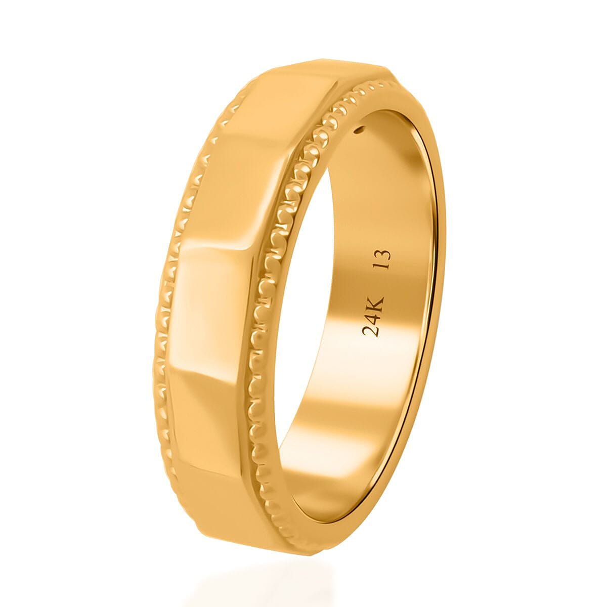 24K Yellow Gold Band Ring 2.30 Grams (Del. in 15-20 Days) image number 3