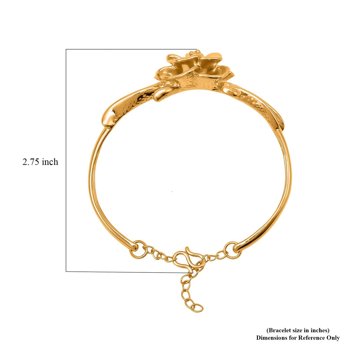 24K Yellow Gold Floral Bracelet (6.50 In) 8.30 Grams (Del. in 15-20 Days) image number 3