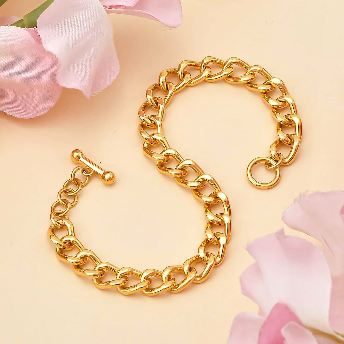 24K Yellow Gold 4mm Curb Bracelet (6.50 In) 9 Grams (Del. in 7-10 Days) image number 1