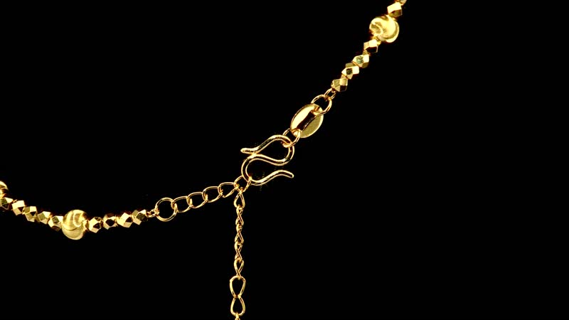 24K Yellow Gold 3.5mm Beaded Bracelet (6.50-8.00In) (5.40 g)