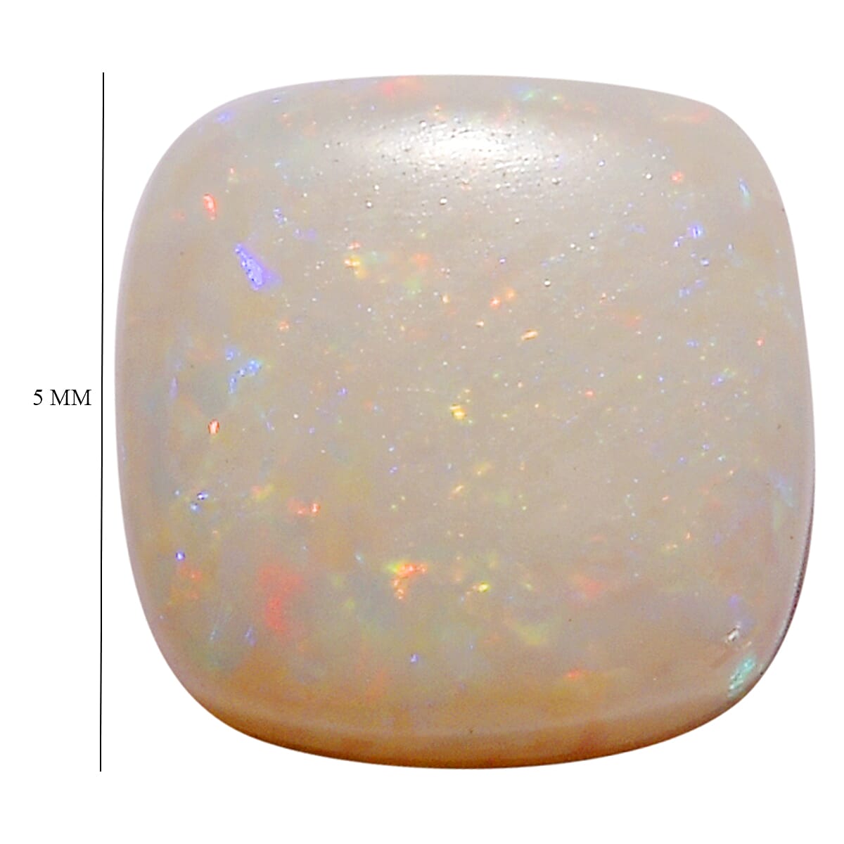 Australian Opal (Cush 5x5 mm) 0.31 ctw | Loose Gem | Loose Gemstones | Loose Stones | Jewelry Stones image number 3
