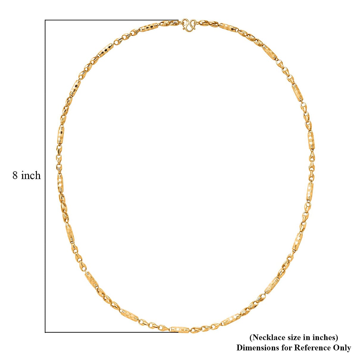 24K Yellow Gold Electroform 4mm Link Chain Necklace 24 Inches 17.85 Grams image number 3