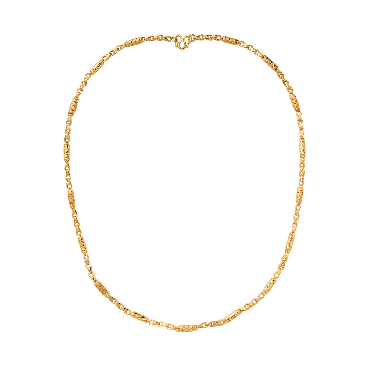 24K Yellow Gold Electroform 4mm Necklace 24 Inches 17.15 Grams image number 0