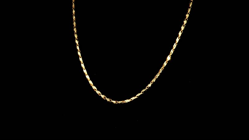 24K Yellow Gold Electroform 4mm Necklace 20 Inches 14.25 Grams