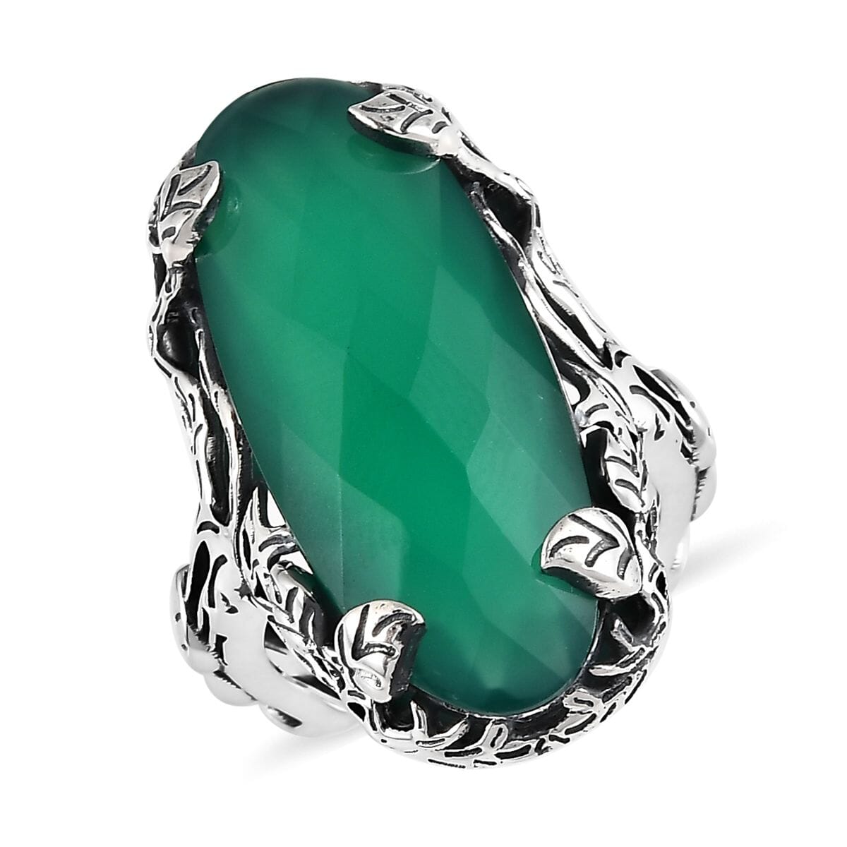 Artisan Crafted Verde Onyx Ring in Sterling Silver 14.65 ctw image number 0