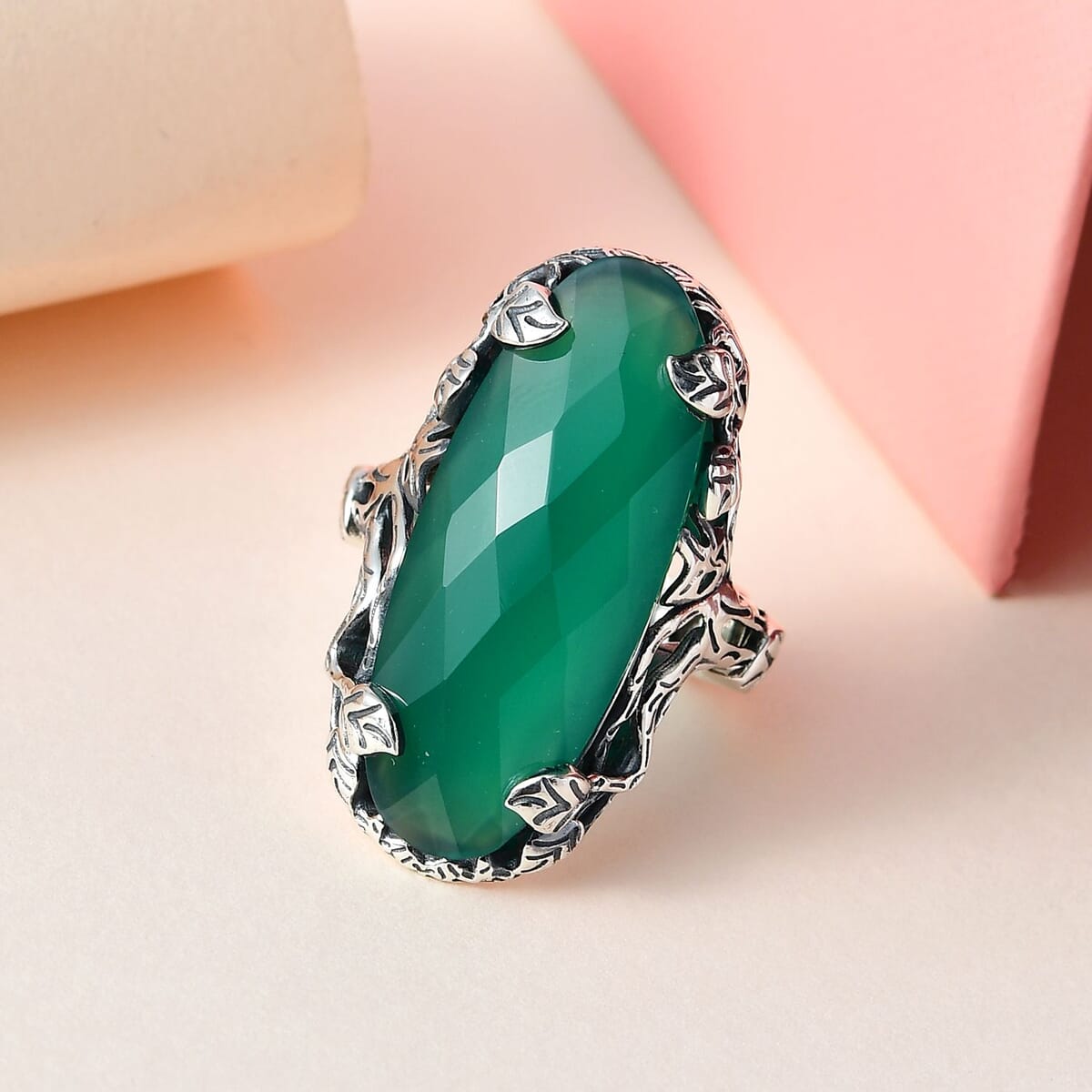Artisan Crafted Verde Onyx Ring in Sterling Silver 14.65 ctw image number 1