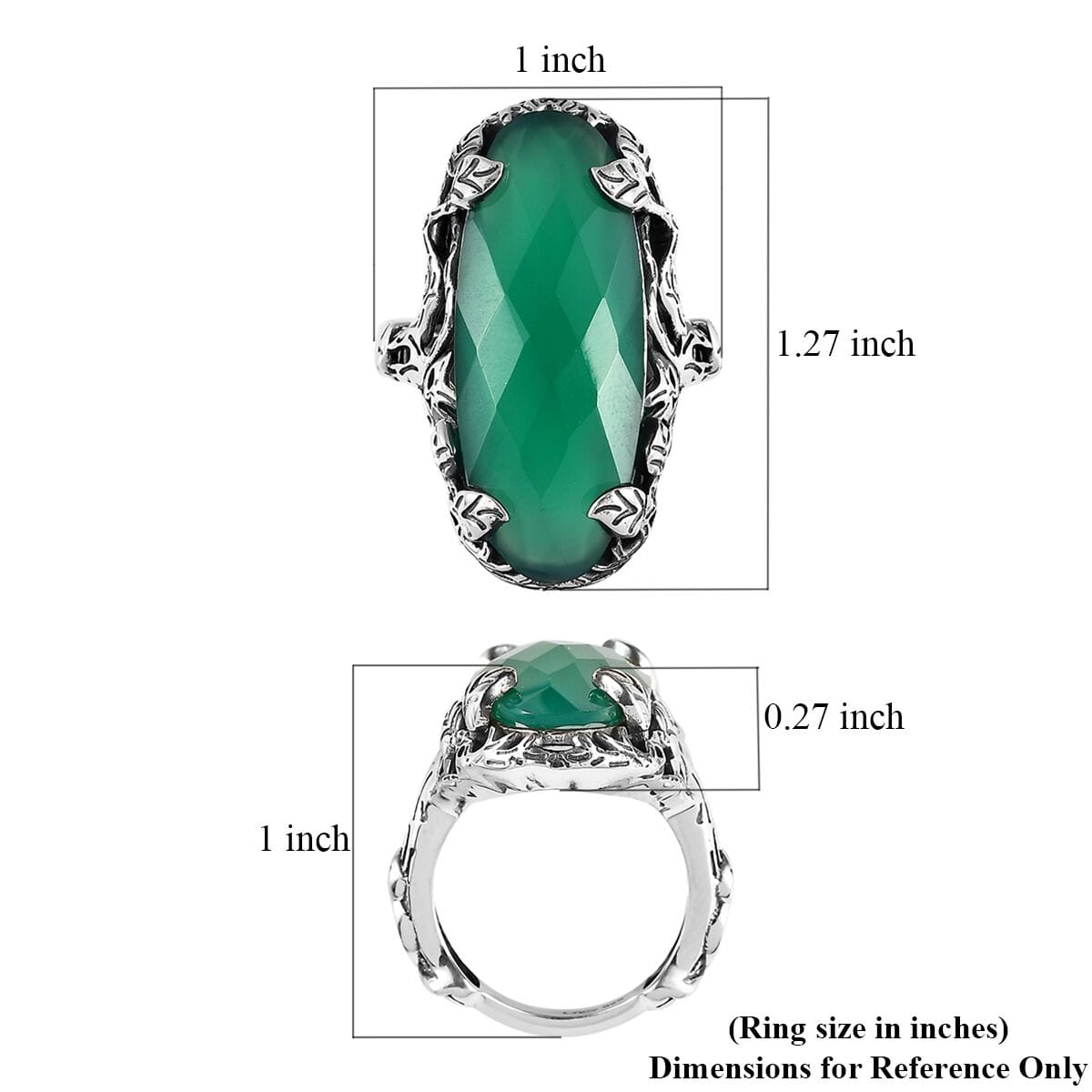 Artisan Crafted Verde Onyx Ring in Sterling Silver 14.65 ctw image number 5