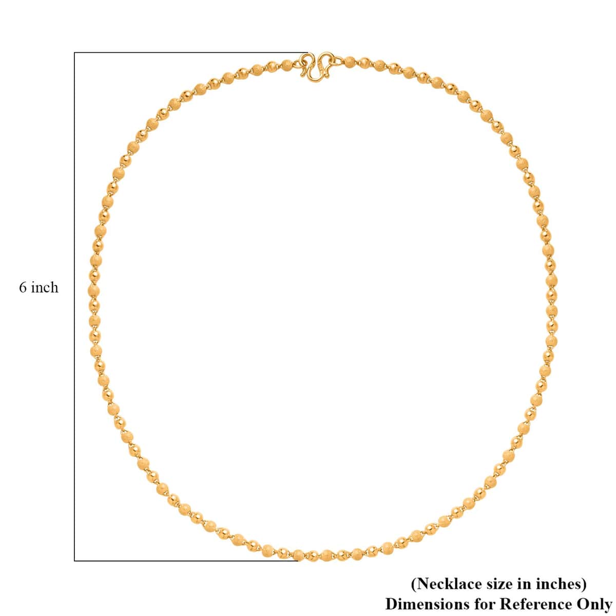 Ankur Treasure Chest 24K Yellow Gold Electroform 4mm Textured Beaded Necklace 18 Inches 14.65 Grams image number 3