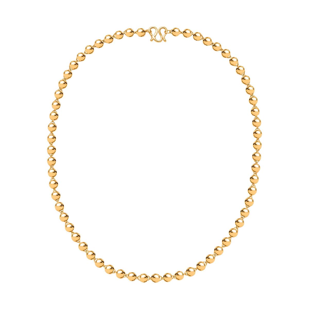 Electroform 6mm Beaded Necklace in 24K Yellow Gold 34.25 Grams 20 Inches image number 0