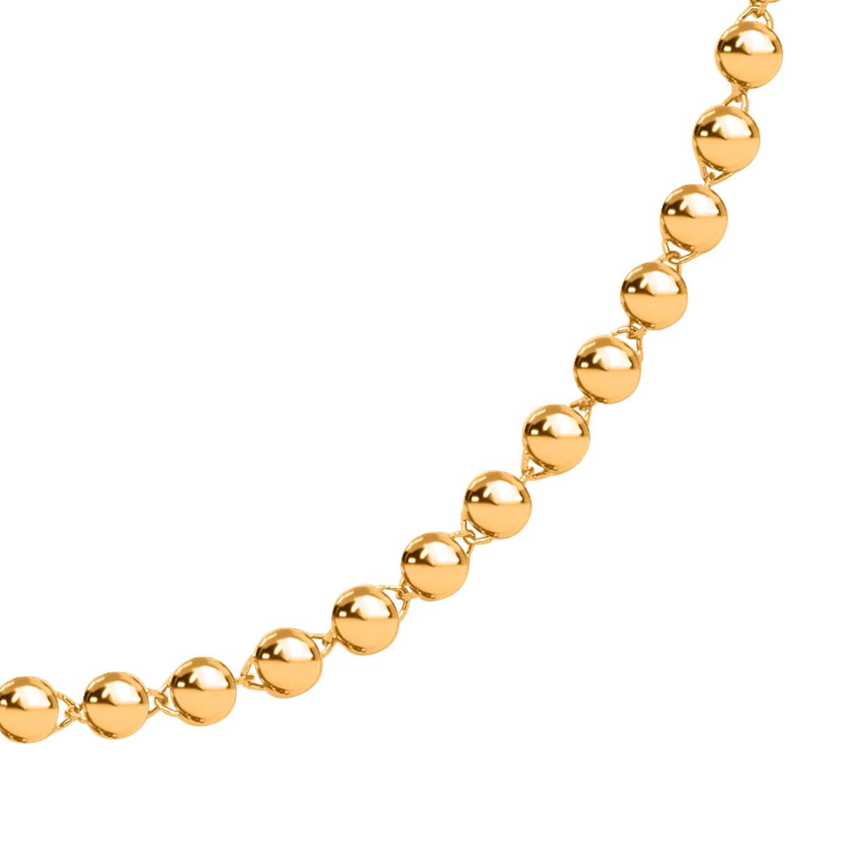 24K Yellow Gold Electroform 6mm Beaded Necklace 20 Inches 34.25 Grams image number 2