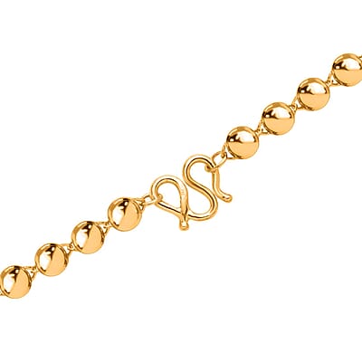 Electroform 6mm Beaded Necklace in 24K Yellow Gold 34.25 Grams 20 Inches