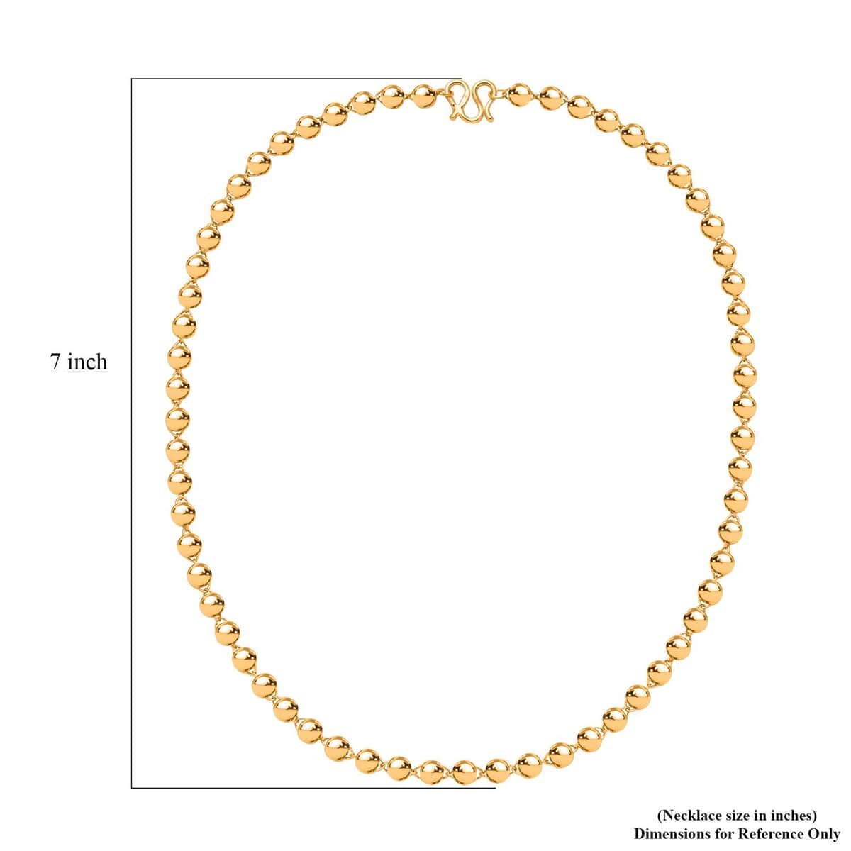 24K Yellow Gold Electroform 6mm Beaded Necklace 20 Inches 34.25 Grams image number 4