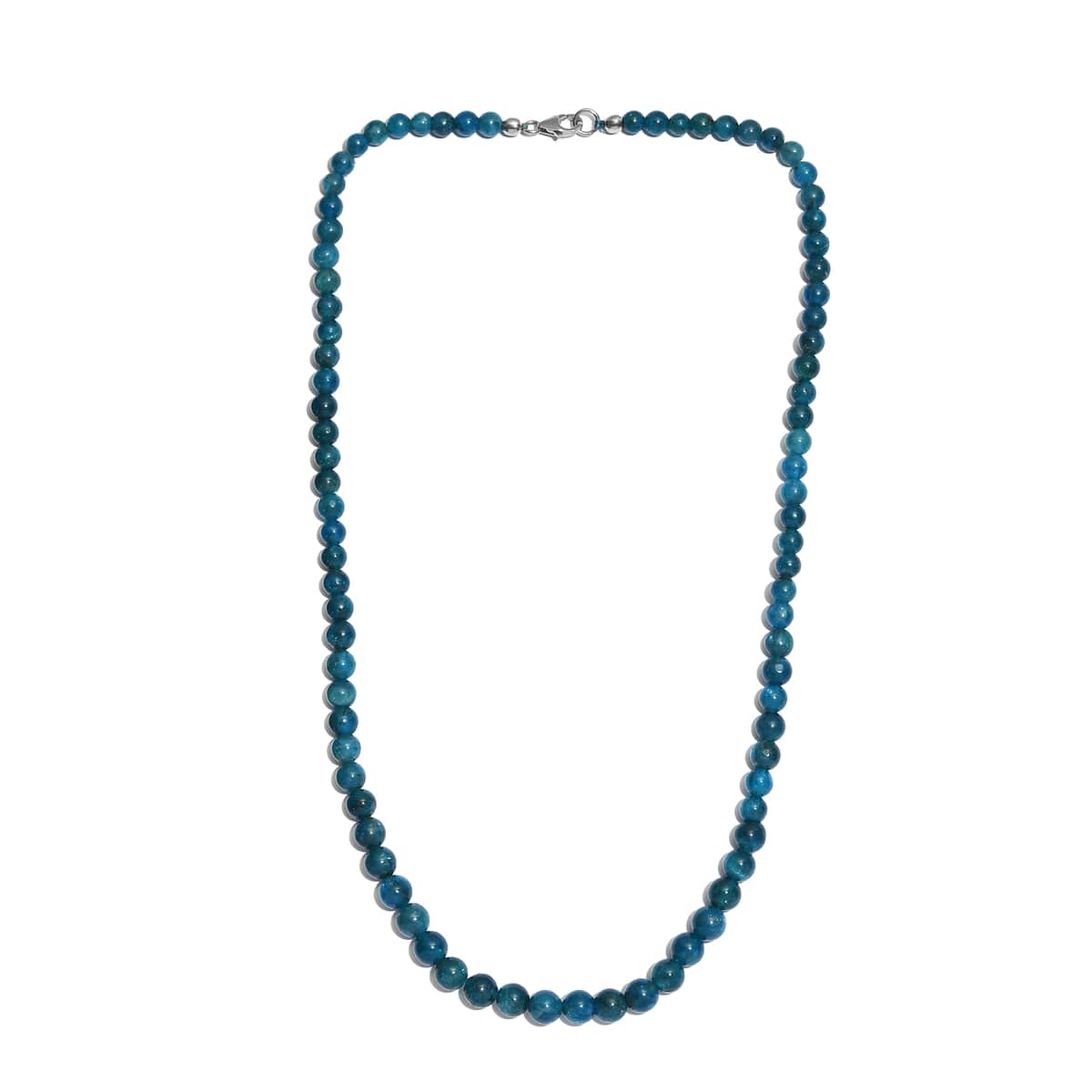 Malgache Neon Apatite Beaded Necklace 20 Inches in Sterling Silver 155.00 ctw image number 3